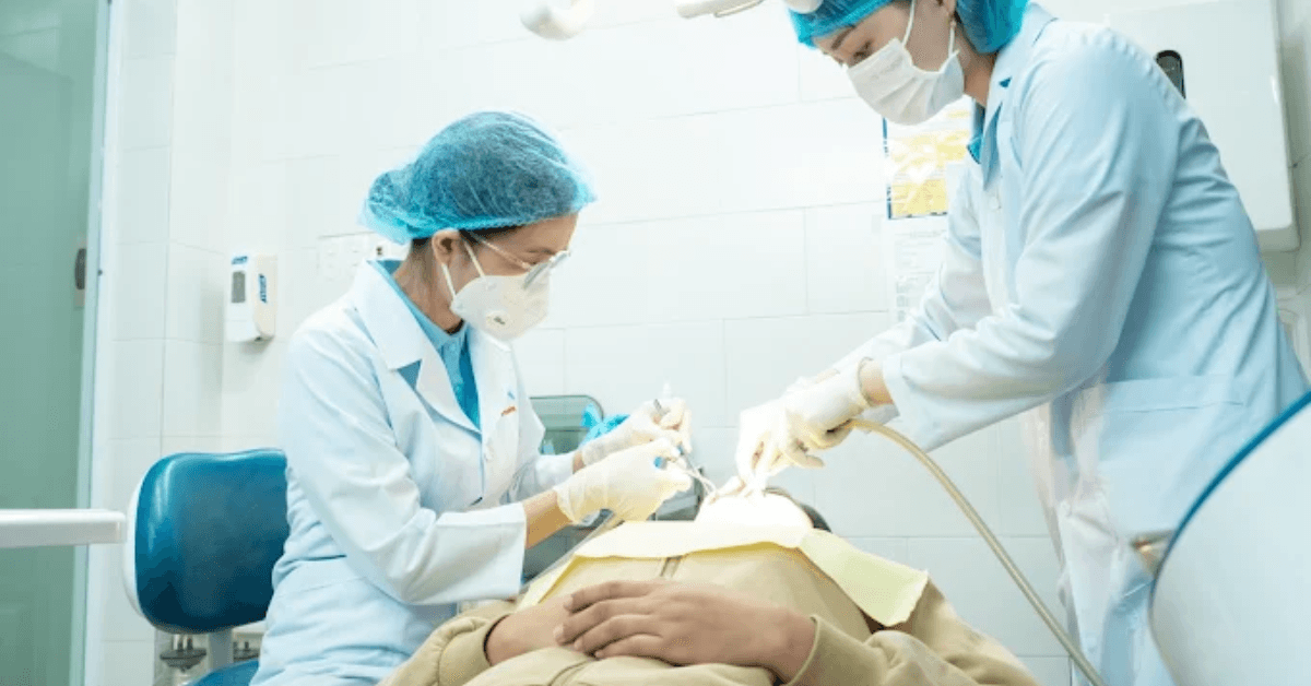 The treatment area is fully equipped and modern for porcelain veneer services and other dental services 