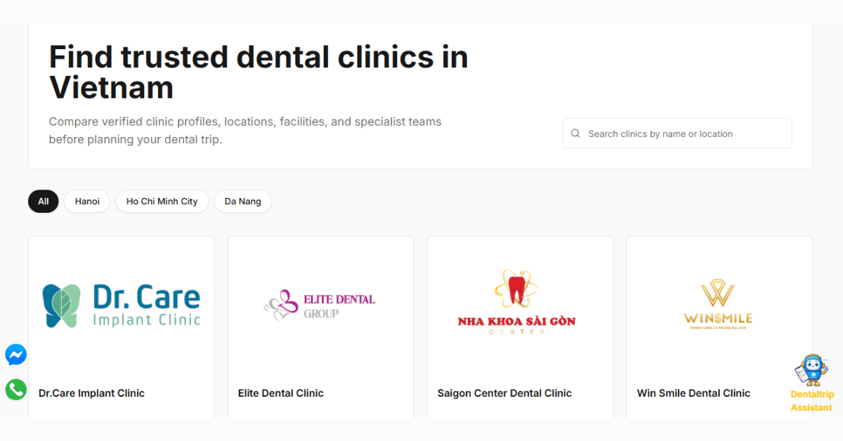 Dental Trip partners with trusted dental clinics in Vietnam.